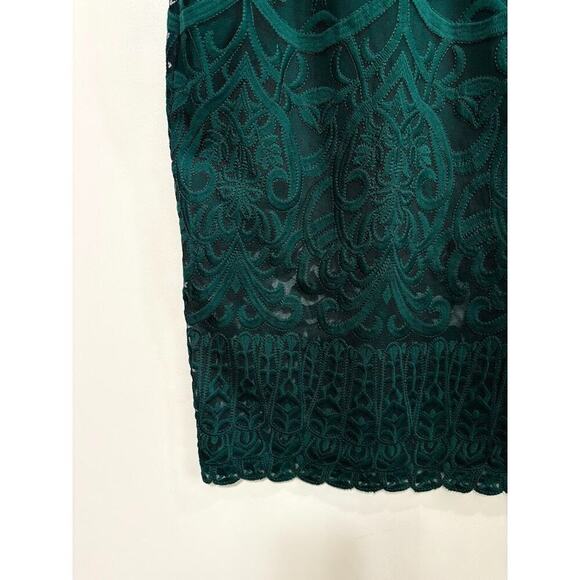 Bardot Gia Lace Dress in Forest Green Size 8 - Picture 4 of 11